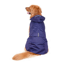 Load image into Gallery viewer, S-5XL Pet Dog Hooded Raincoat Puppy Pet Raincoat with Reflective Stripes Dog Outwear Waterproof Jackets Pet Dog Clothes Products
