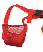 Load image into Gallery viewer, Dog Muzzle Anti Stop  Barking Chewing Mesh Mask Training Small Large S-XL
